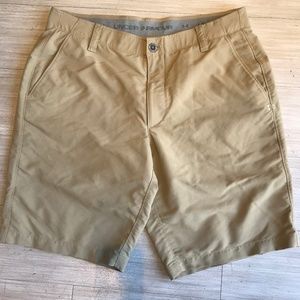 Men's Under Armour tan shorts size 36